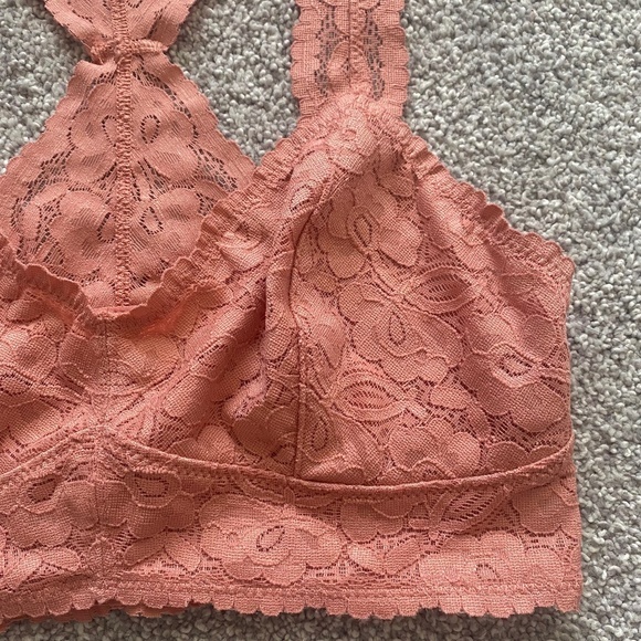 Free‎ People Pink Lace Racerback Bralette XS - Picture 3 of 12